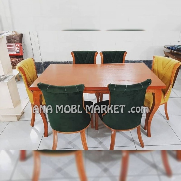 میز ناهارخوری چوبی 6 نفره