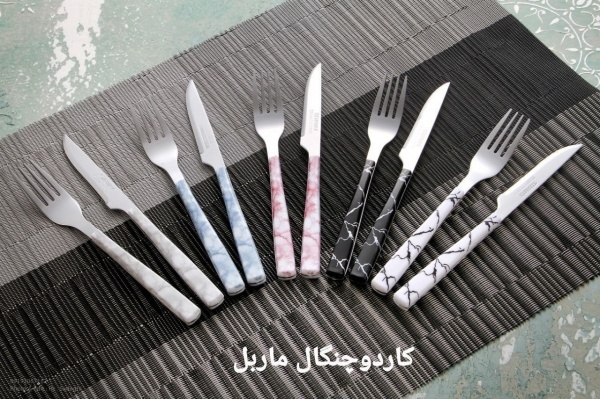 کارد و چنگال و کارد تک طرح ماربل برند استارمکس