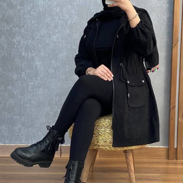 مانتو کبریتی ۲ جیب کمر گت کد ۶۰۱۴